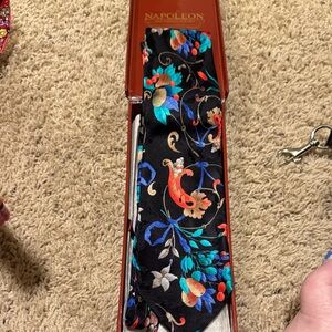 Black Floral Men's Tie by Napoleon